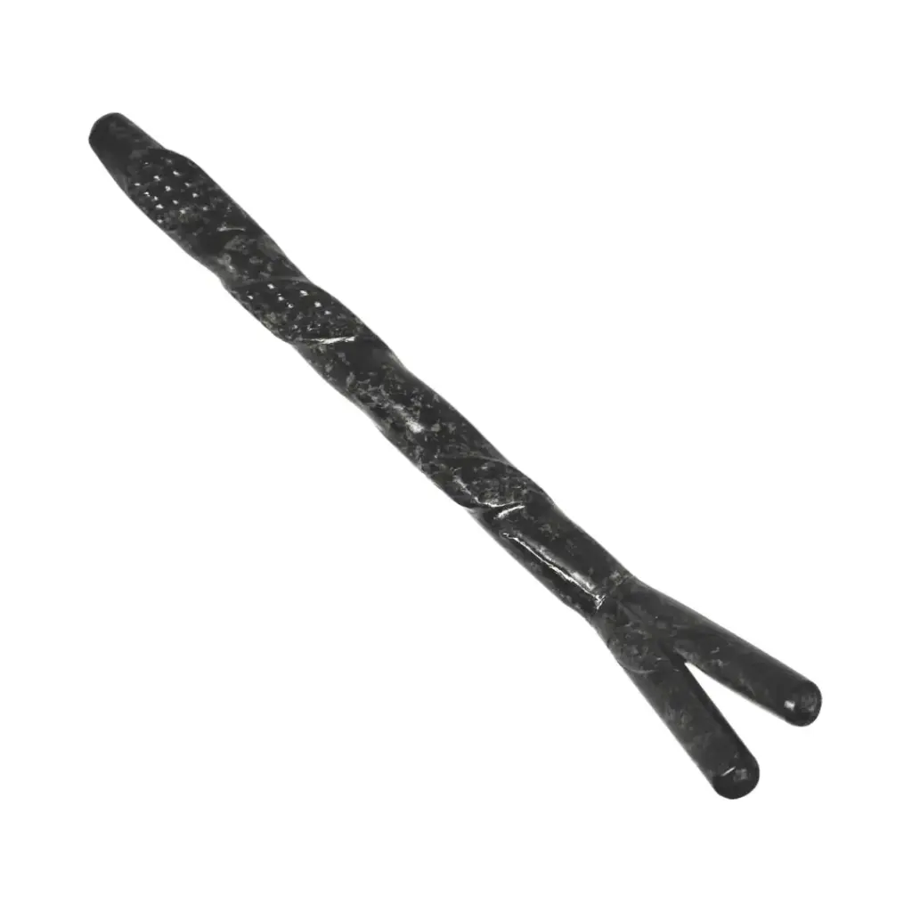 Tepi de Doble Fosa Tallado en Piedra Serpentina