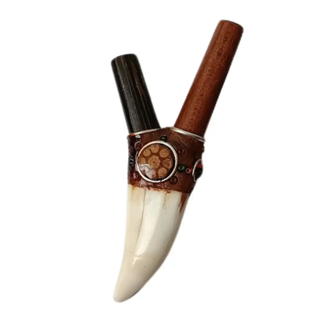 Kuripe en Madera con Colmillo