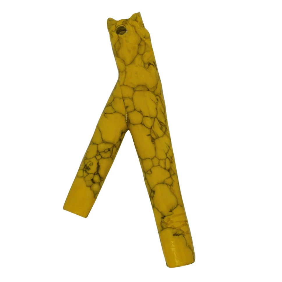 Kuripe Tallado en Piedra Serpentina