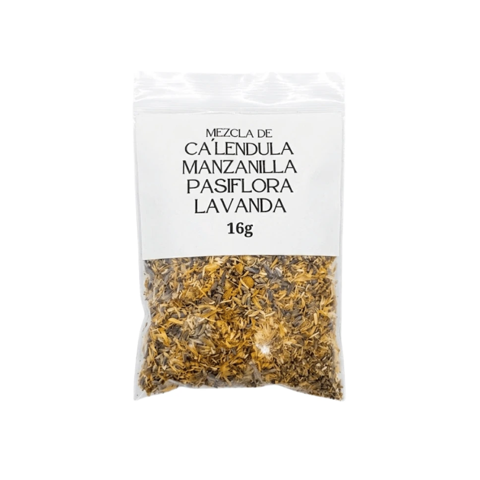 Mezcla de Hojas Secas – Caléndula, Manzanilla, Pasiflora y Lavanda