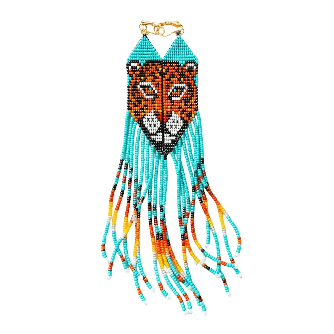 Aretes de Mostacillas de Jaguar
