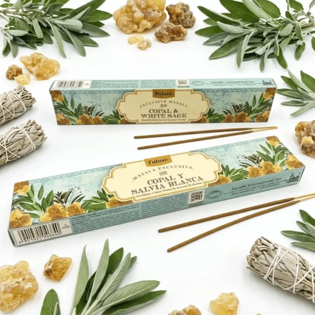 Incienso Tulasi Copal y Salvia Blanca – Caja