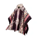 Ruana Alpaca Tejida de Colores